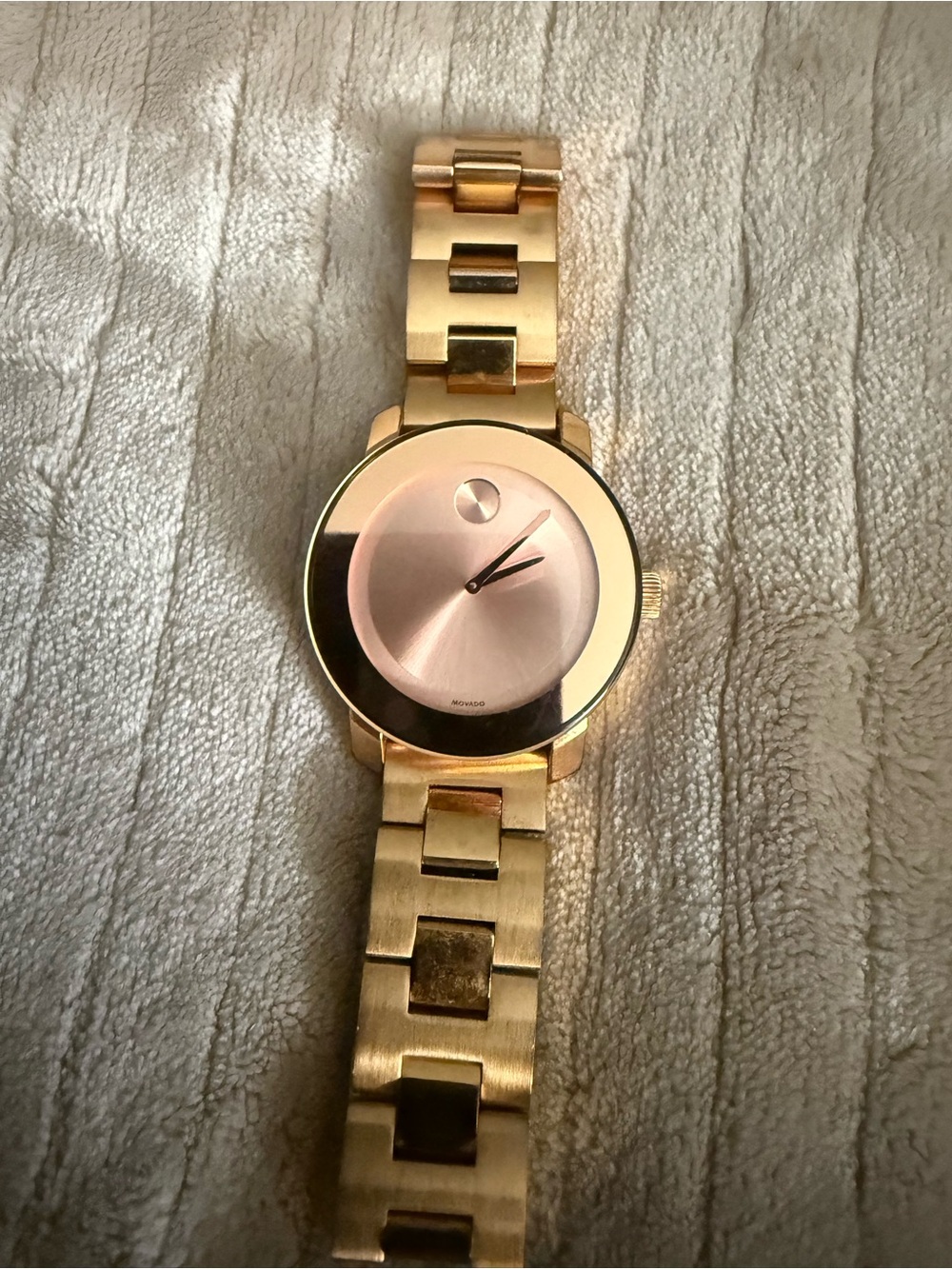 Movado Women's Rose Gold Bracelet Watch with Pink Dial